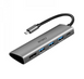 Переходник WiWU Alpha 5в1 хаб HUB USB-C to 3xUSB3.0+Type-C+HDMI концентратор для ноутбука MacBook разветвитель A531H фото 1