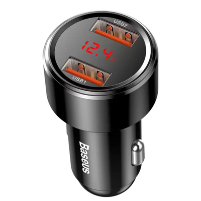 Автомобільний зарядний пристрій Baseus Car Charger 45 W Max QC 3.0 адаптер для телефона в машину прикурювач AU11 фото