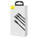 Кабель універсальний Baseus Rapid 3в1 PD 20 W Type-C to Type-C+Lightning+Micro-USB 1.5m для заряджання чорний KB02 фото 2