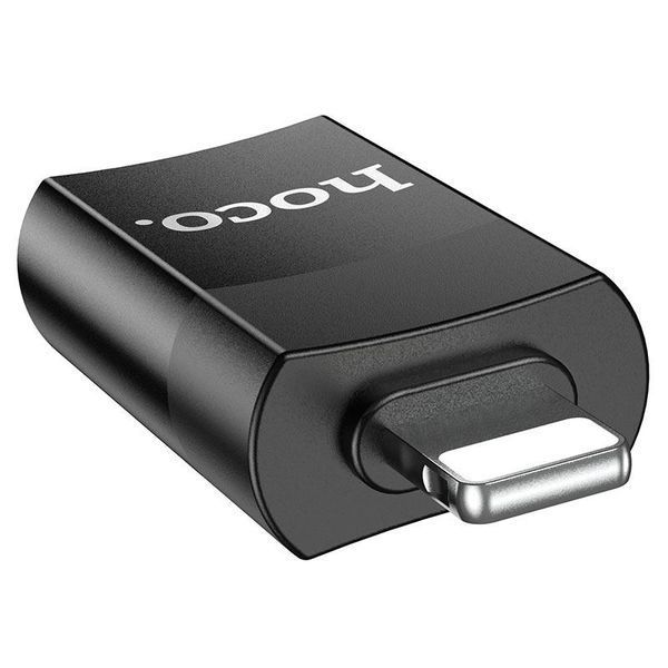 Перехідник адаптер Hoco UA17 OTG Lightning на USB зовнішній хаб для передавання даних телефона планшета флешки UA17LU фото