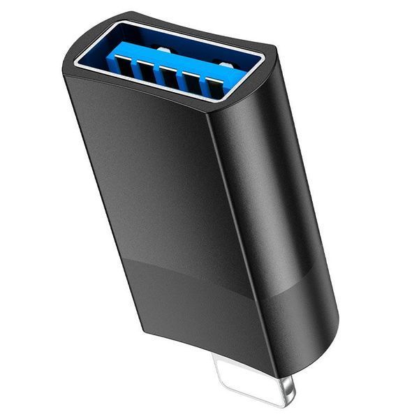 Перехідник адаптер Hoco UA17 OTG Lightning на USB зовнішній хаб для передавання даних телефона планшета флешки UA17LU фото