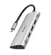 Перехідник WiWU Alpha 6в1 хаб HUB Type-C 3 USB 3.0+SD+microSD+RJ45 концентратор для ноутбука MacBook A631STR фото 1