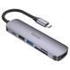 Перехідник Hoco HB28 60 W 6в1 зовнішній адаптер Type-C хаб HDTV USB 3.0 USB2.0 PD SD TF концентратор для ноутбука HB28 фото 1