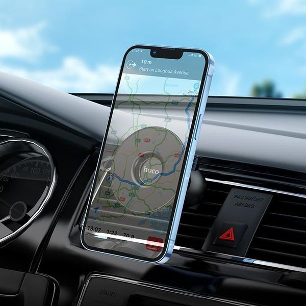 Автодержатель Hoco CA112 для телефона в машину автомобильный магнитный держатель холдер Хоко черный CA112 фото