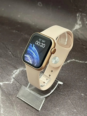 Умные смарт часы Smart Watch GS10 Mini 42mm смарт-часы с магнитной зарядкой и функцией звонка золотистые SW117 фото