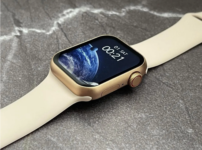 Умные смарт часы Smart Watch GS10 Mini 42mm смарт-часы с магнитной зарядкой и функцией звонка золотистые SW117 фото