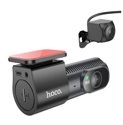 Автомобильный видеорегистратор Hoco DV8 2K 2560/25fps WiFi с камерой заднего вида и записью в машину DV8 фото
