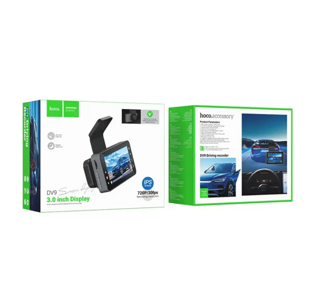 Автомобільний відеореєстратор Hoco DV9 720P HD 200 mAh 3-inch з дисплеєм і записом в машину DV9 фото