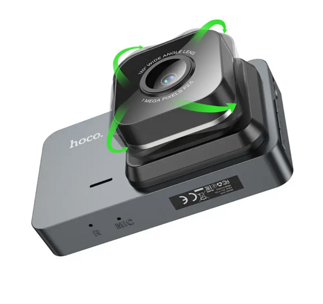 Автомобільний відеореєстратор Hoco DV9 720P HD 200 mAh 3-inch з дисплеєм і записом в машину DV9 фото