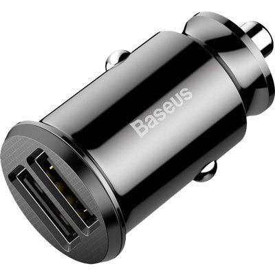 Автомобильное зарядное устройство АЗУ адаптер для телефона в машину Baseus Grain Car Charger 3.1A Black AU01 фото