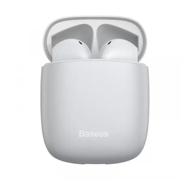 Бездротові Bluetooth-навушники Baseus Encok TWS W04 з мікрофоном і зарядним кейсом білі BW04 фото