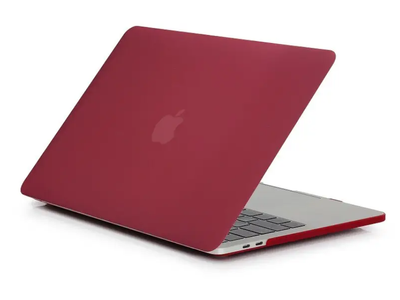 Защитный матовый бордовый чехол Matte Hard Shell Case для MacBook New Air 13" матовая накладка для Макбук Эир SC28 фото