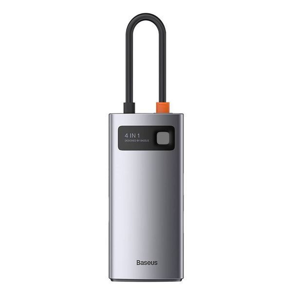 Переходник Baseus Metal Gleam Series Type-C HUB 4в1 внешний адаптер хаб для ноутбука MacBook концентратор BAS4 фото