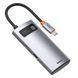 Переходник Baseus Metal Gleam Series Type-C HUB 4в1 внешний адаптер хаб для ноутбука MacBook концентратор BAS4 фото 4