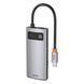 Переходник Baseus Metal Gleam Series Type-C HUB 4в1 внешний адаптер хаб для ноутбука MacBook концентратор BAS4 фото 3