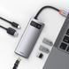 Переходник Baseus Metal Gleam Series Type-C HUB 6в1 внешний адаптер хаб для ноутбука MacBook концентратор BAS6 фото 2