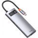 Переходник Baseus Metal Gleam Series Type-C HUB 6в1 внешний адаптер хаб для ноутбука MacBook концентратор BAS6 фото 1