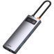 Переходник Baseus Metal Gleam Series Type-C HUB 6в1 внешний адаптер хаб для ноутбука MacBook концентратор BAS6 фото 5