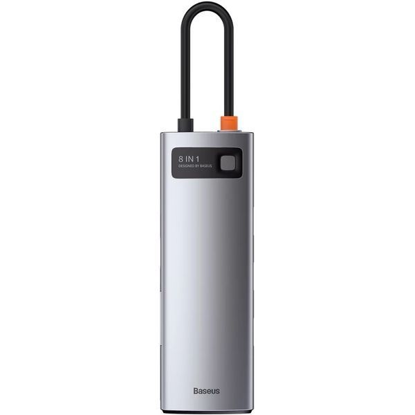 Переходник Baseus Metal Gleam Series Type-C HUB 8в1 внешний адаптер хаб для ноутбука MacBook концентратор BAS8 фото