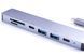 USB-хаб ZAMAX 7-в-1 перехідник для MacBook концентратор Type C + USB HUB to HDMI/HDTV + PD + USB C + SD + TF ZX7 фото 3