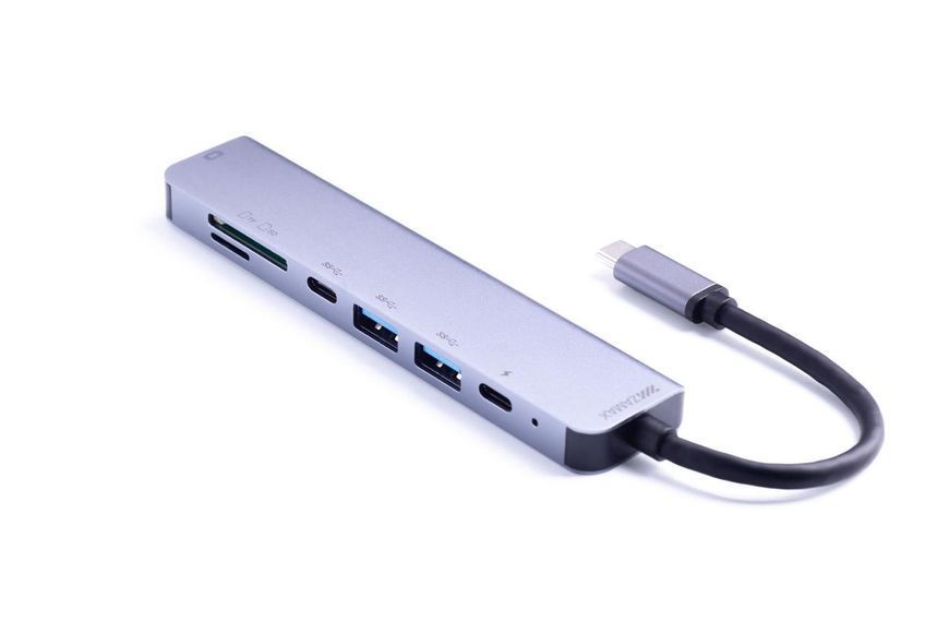 USB-хаб ZAMAX 7-в-1 перехідник для MacBook концентратор Type C + USB HUB to HDMI/HDTV + PD + USB C + SD + TF ZX7 фото